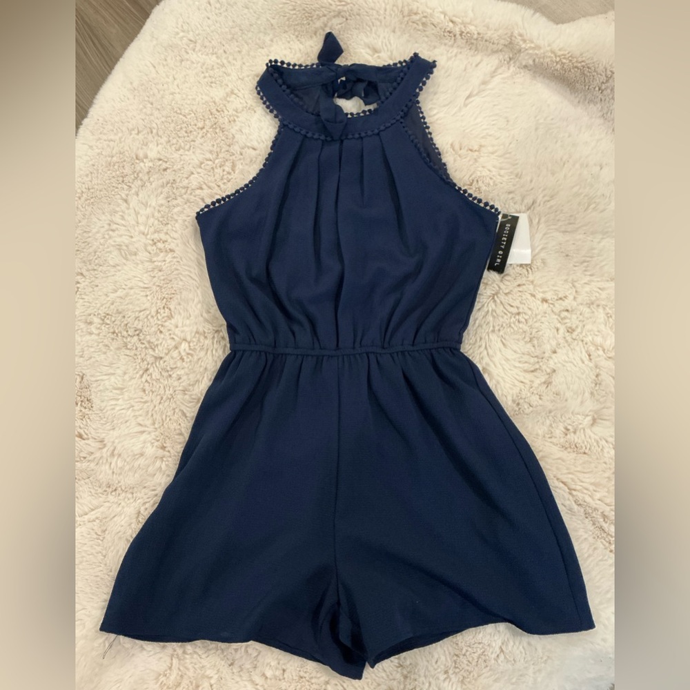 Chic Navy Sleeveless Jumpsuit